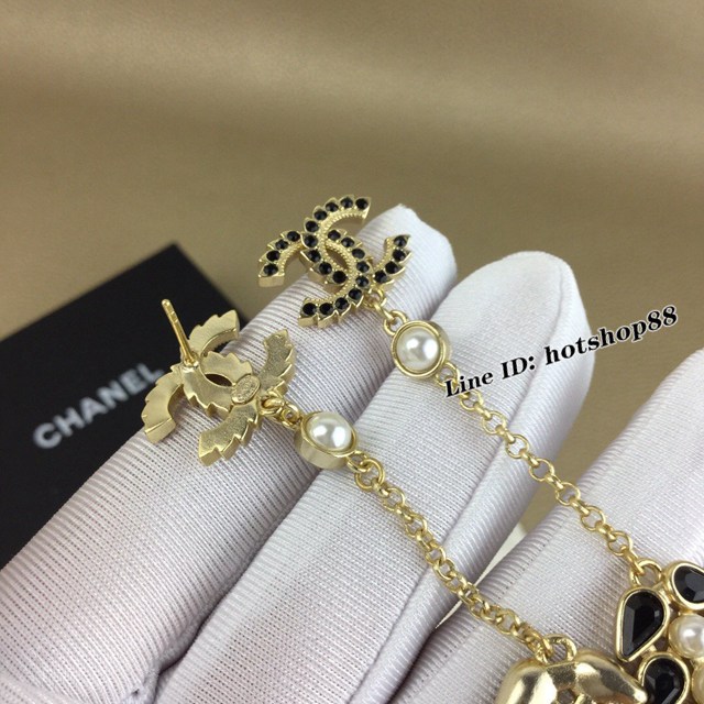 Chanel專櫃新款耳吊 香奈兒復古金屬中古耳環 zgb1401